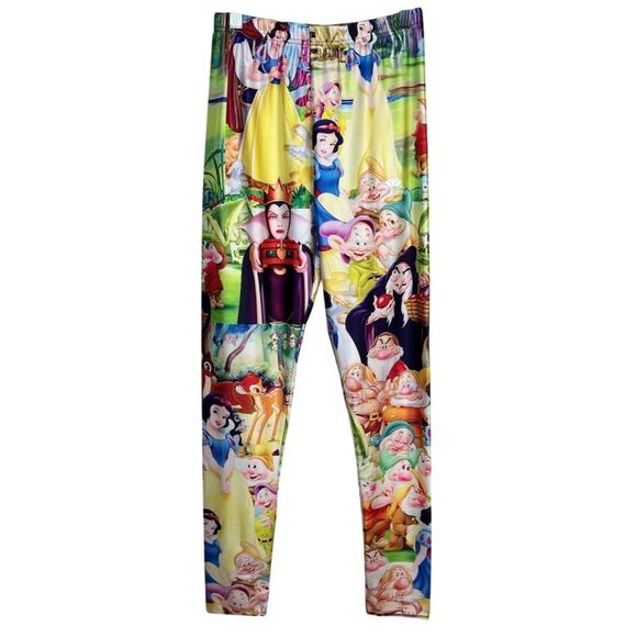 Lotus Leggings Disney Snow White & Seven Dwarfs Printed Leggings Womens L - Picture 1 of 6